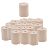 Maxbell 20x Undyed Wooden Cylinder Tube Beads Straight Pipe for DIY Jewelry Making