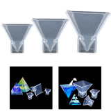 Maxbell 3x Clear Pyramid Silicone Mold Resin Casting Mould DIY Epoxy Crystal Tools