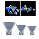 Maxbell 3x Clear Pyramid Silicone Mold Resin Casting Mould DIY Epoxy Crystal Tools