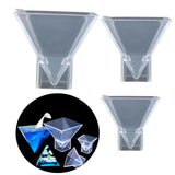 Maxbell 3x Clear Pyramid Silicone Mold Resin Casting Mould DIY Epoxy Crystal Tools