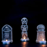 Maxbell 3 Pieces Skull Candle Molds Halloween Resin Casting DIY Ornament Horror