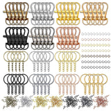 Maxbell 350x Metal Keychain Rings Bulk Key Ring for DIY Crafts Jewelry Making Key