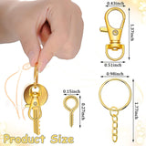 Maxbell 350x Metal Keychain Rings Bulk Key Ring for DIY Crafts Jewelry Making Key