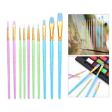 Maxbell 10 Pieces Artist Paint Brushes Set Watercolour Acrylic School Kid Craft