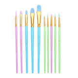 Maxbell 10 Pieces Artist Paint Brushes Set Watercolour Acrylic School Kid Craft