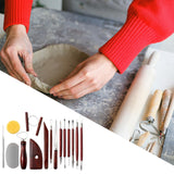 Maxbell 15x Pottery Clay Sculpting Tools Polymer Clay Tools Modeling for Art Craft