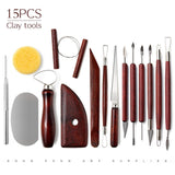 Maxbell 15x Pottery Clay Sculpting Tools Polymer Clay Tools Modeling for Art Craft