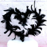 Maxbell 2Pcs Feather Cake Topper Cake Decor for Birthday Wedding Anniversary Party Black