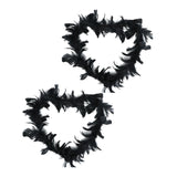 Maxbell 2Pcs Feather Cake Topper Cake Decor for Birthday Wedding Anniversary Party Black