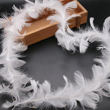 Maxbell 2Pcs Feather Cake Topper Cake Decor for Birthday Wedding Anniversary Party White