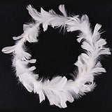 Maxbell 2Pcs Feather Cake Topper Cake Decor for Birthday Wedding Anniversary Party White