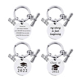 Maxbell 4Pcs Keychain Keyring with Lettering for Valentine's Day Graduation Gift