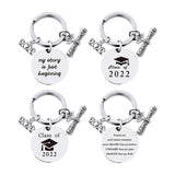 Maxbell 4Pcs Keychain Keyring with Lettering for Valentine's Day Graduation Gift