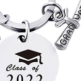 Maxbell 4Pcs Keychain Keyring with Lettering for Valentine's Day Graduation Gift