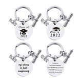 Maxbell 4Pcs Keychain Keyring with Lettering for Valentine's Day Graduation Gift