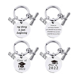 Maxbell 4Pcs Keychain Keyring with Lettering for Valentine's Day Graduation Gift