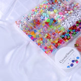 Maxbell Beads Gems Kids Letters DIY Mixed Bracelet Making Bead Set Craft Colorful