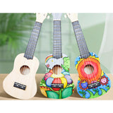 Maxbell Paintable DIY Ukulele Kits Wooden Handwork Painting with Full Accessories