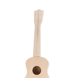 Maxbell Paintable DIY Ukulele Kits Wooden Handwork Painting with Full Accessories