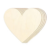 Maxbell 4 Pieces Natural Wooden Heart Discs Blank for DIY Supplies Party Decorations