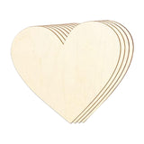 Maxbell 4 Pieces Natural Wooden Heart Discs Blank for DIY Supplies Party Decorations