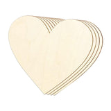 Maxbell 4 Pieces Natural Wooden Heart Discs Blank for DIY Supplies Party Decorations