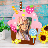 Maxbell 9 Pieces Colorful Picture Frames DIY Kids Handmade Photo Frame Gift Arts