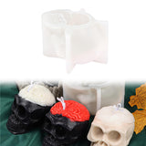 Maxbell 3D Skull Silicone Mold Candle Horror Resin Gypsum Mould Fondant Cake Candy