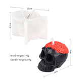 Maxbell 3D Skull Silicone Mold Candle Horror Resin Gypsum Mould Fondant Cake Candy