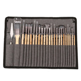Maxbell 24 Pieces Professional Paint Brush Set Gouache Acrylic Oil Painting Brushes