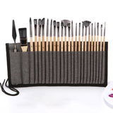 Maxbell 24 Pieces Professional Paint Brush Set Gouache Acrylic Oil Painting Brushes