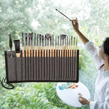 Maxbell 24 Pieces Professional Paint Brush Set Gouache Acrylic Oil Painting Brushes