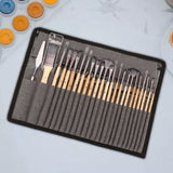 Maxbell 24 Pieces Professional Paint Brush Set Gouache Acrylic Oil Painting Brushes
