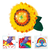 Maxbell Creative Plush Craft Pillow DIY Kits Fabric by Number for Gift Sunflower