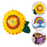 Maxbell Creative Plush Craft Pillow DIY Kits Fabric by Number for Gift Sunflower