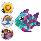 Maxbell Creative Plush Craft Pillow DIY Kits Fabric by Number for Gift Fish