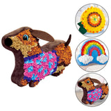 Maxbell Creative Plush Craft Pillow DIY Kits Fabric by Number for Gift Dachshund