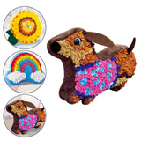 Maxbell Creative Plush Craft Pillow DIY Kits Fabric by Number for Gift Dachshund