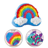 Maxbell Creative Plush Craft Pillow DIY Kits Fabric by Number for Gift Rainbow Cloud