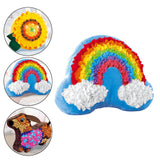 Maxbell Creative Plush Craft Pillow DIY Kits Fabric by Number for Gift Rainbow Cloud