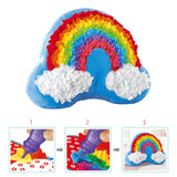 Maxbell Creative Plush Craft Pillow DIY Kits Fabric by Number for Gift Rainbow Cloud