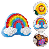 Maxbell Creative Plush Craft Pillow DIY Kits Fabric by Number for Gift Rainbow Cloud