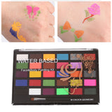 Maxbell 30 Colors Face Body Painting Palette with Brushes for Kids Holiday Makeup