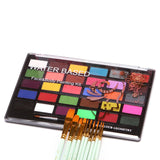 Maxbell 30 Colors Face Body Painting Palette with Brushes for Kids Holiday Makeup