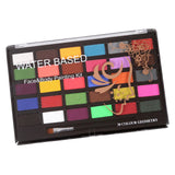 Maxbell 30 Colors Face Body Painting Palette with Brushes for Kids Holiday Makeup