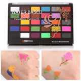 Maxbell 30 Colors Face Body Painting Palette with Brushes for Kids Holiday Makeup