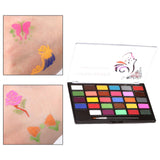 Maxbell 30 Colors Face Body Painting Palette with Brushes for Kids Holiday Makeup