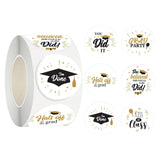 Maxbell 500x Graduation Stickers Academic Caps Decals for Gift Sealing Party Supply