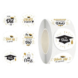 Maxbell 500x Graduation Stickers Academic Caps Decals for Gift Sealing Party Supply