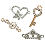 Maxbell 22 Pieces Rhinestones Charms Pendants Crystal Dangles for Jewelry Making